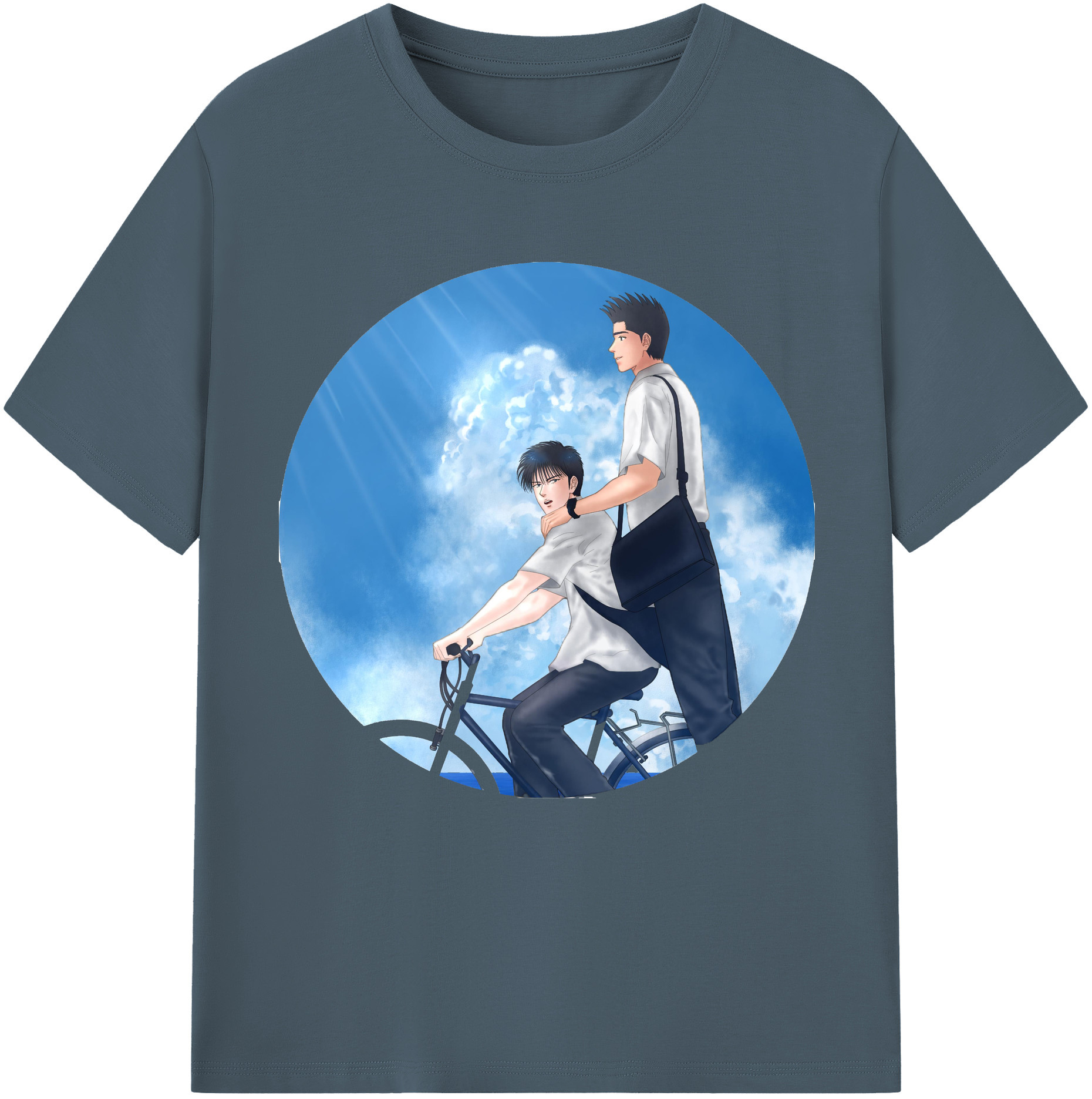 SLAM DUNK／スラムダンク 綿100％半袖Tシャツ（フロントプリント）